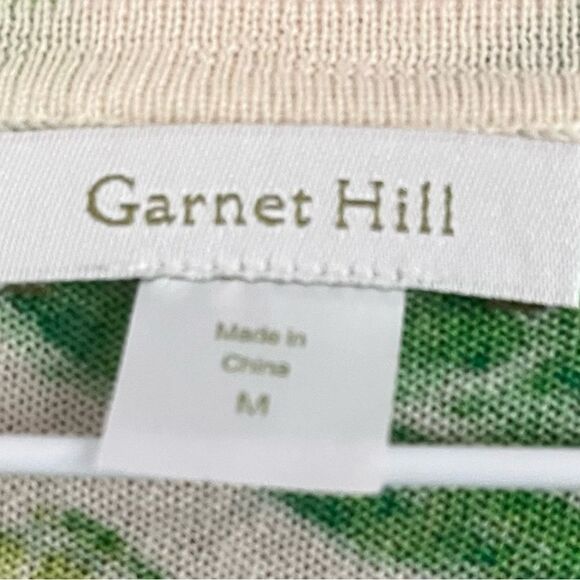 Garnet Hill Merino Wool Limes Cardigan Button Down EUC Long Sleeve Green SZ Med - Picture 6 of 8